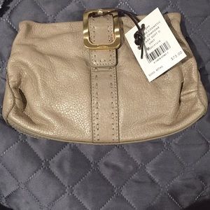 NWT Cole Haan gold cosmetic bag/mini clutch